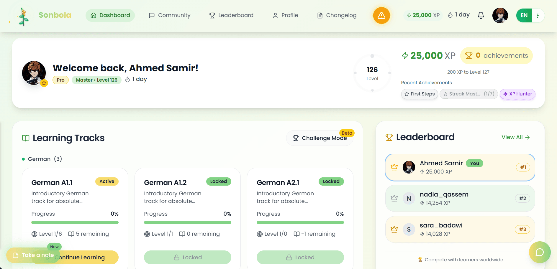 Sonbola - Learning that keeps momentum
